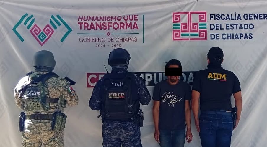 Por violación, la SSP, FGE y Defensa aprehenden a presunto responsable