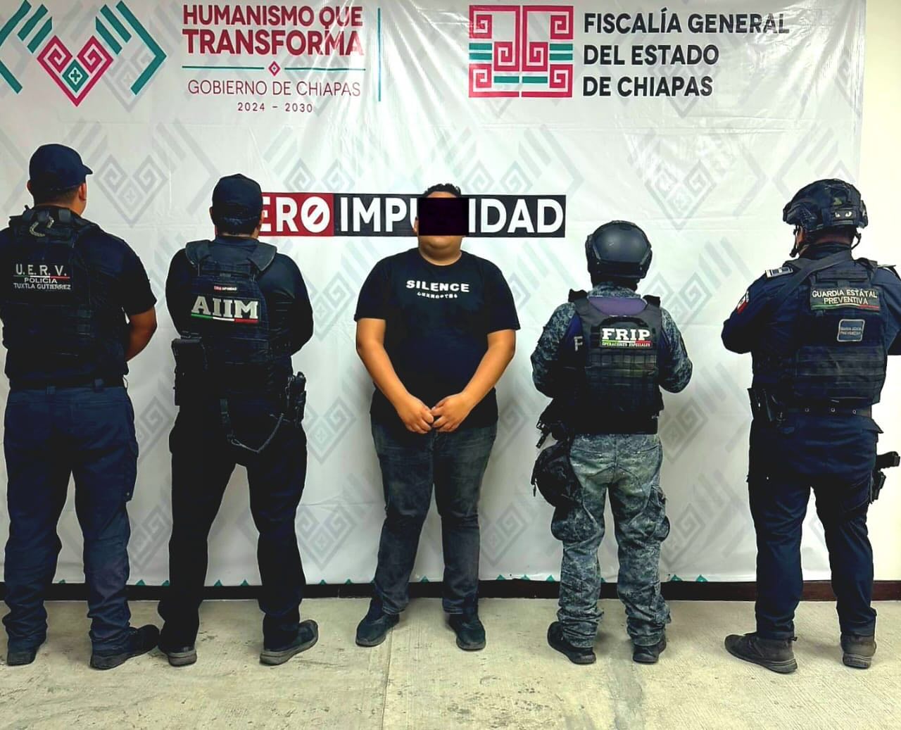 SSP y FGE detienen a masculino con vehículo con reporte de robo en Tuxtla Gutiérrez.