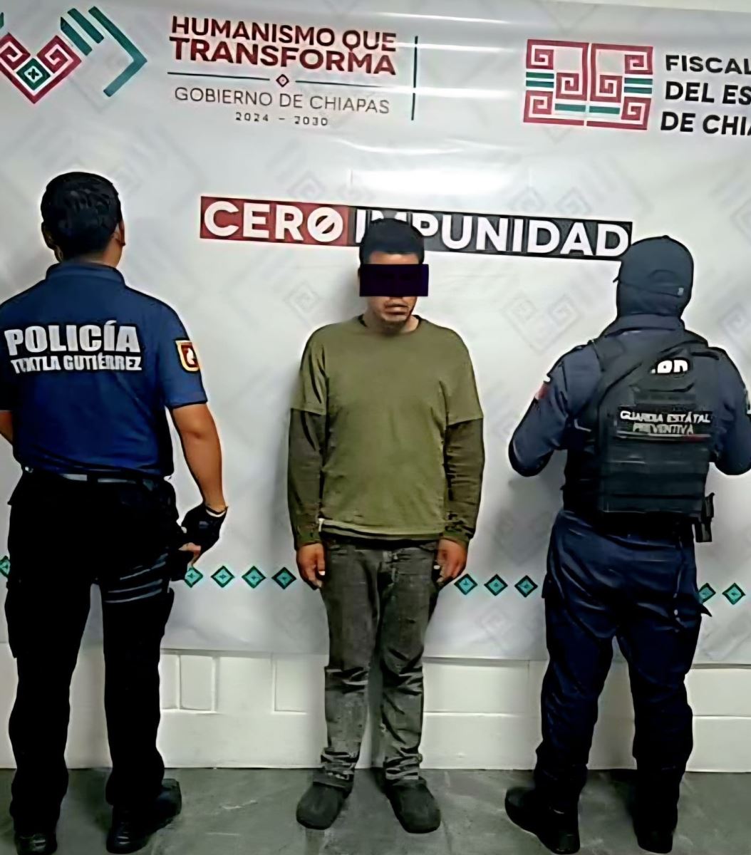 En operativo de seguridad detienen a masculino en flagrancia por el probable delito de robo en Tuxtla Gutiérrez