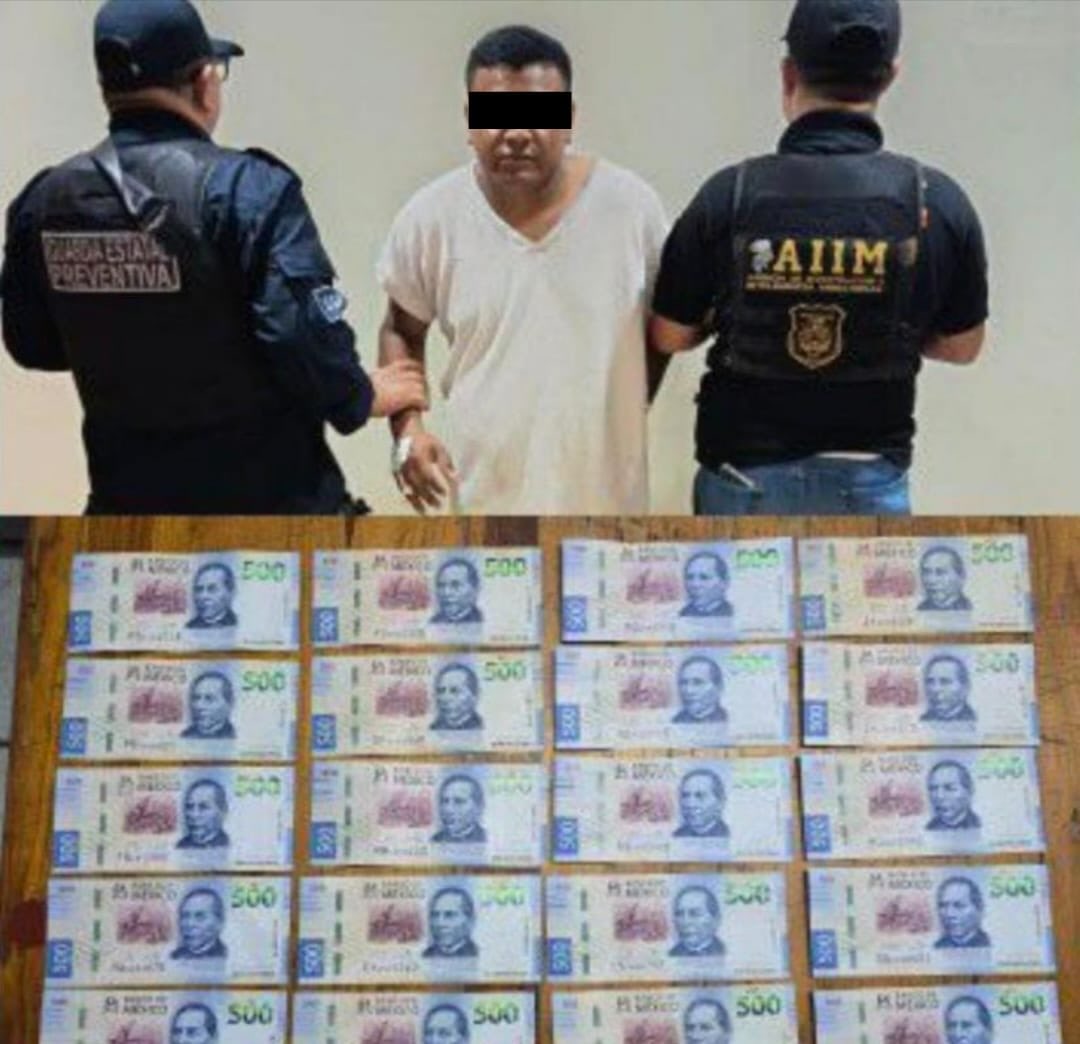 En operativo de seguridad detienen en flagrancia a un masculino por el delito de extorsión.