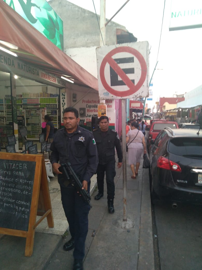 SSP despliega operativo pie tierra en el Centro de Tuxtla y Terán