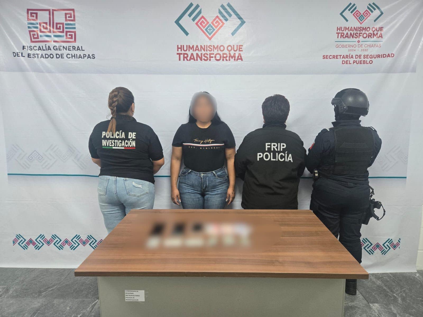 SSP y FGE detienen a mujer con droga en Tuxtla Gutiérrez